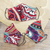 Cotton face masks, 'Red Rainbow' (set of 3) - Hand Crafted Cotton Face Masks from Bali (Set of 3) (image 2) thumbail