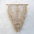 Cotton macrame wall hanging, 'Victory Banner' - Cotton Macrame Wall Hanging on Bamboo Rod