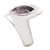 Amethyst single stone ring, 'Modern Purple' - Hand Made Amethyst and Sterling Silver Single Stone Ring (image 2d) thumbail