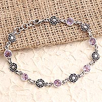 Featured review for Amethyst link bracelet, Sunflower Line