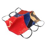 Batik rayon face masks, 'Modern Art' (set of 3) - Batik Rayon Double-Layered Face Masks (Set of 3)