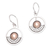 Rose gold-accented dangle earrings, 'Sunset on the Water' - Sterling Silver and Rose Gold Plated Dangle Earrings (image 2a) thumbail