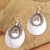 Sterling silver dangle earrings, 'Light and Lacy' - Hammered and Oxidized Sterling Silver Dangle Earrings thumbail