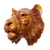 Wood wall sculpture, 'Regal Tiger' - Suar Wood Tiger Head Wall Sculpture with Onyx Eyes (image 2c) thumbail
