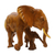 Wood sculpture, 'Elephant and Calf' - Suar Wood Elephant Mother and Baby Sculpture (image 2c) thumbail