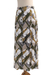 Rayon midi skirt, 'Garden Party' - Hand Made Leaf-Themed Rayon Midi Skirt (image 2f) thumbail