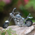 Recycled metal sculpture, 'Chopper in Silver' - Chopper Motorcycle Recycled Metal Home Accent