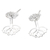 Sterling silver ear jacket earrings, 'Lotus Reflection' - Lotus Motif Sterling Silver Drop Earrings