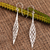 Sterling silver dangle earrings, 'Bubu Fish' - Open Weave Sterling Silver Dangle Earrings