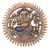 Holzrelief-Platte, 'Ganesha in Gold'. - Handbemaltes Suar Wood Ganesha-Relief-Paneel
