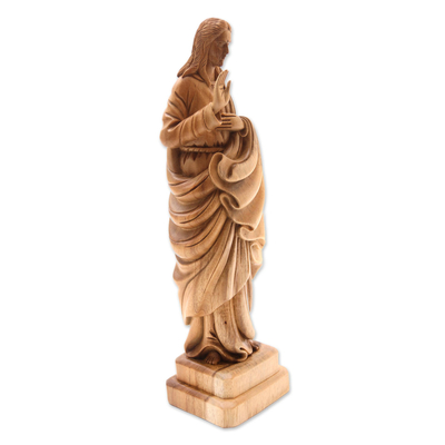 Escultura de madera - Escultura de Jesucristo tallada a mano en madera de acacia
