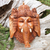 Holzmaske, „Freudiger Ganesha“. - Handgeschnitzte Ganesha-Maske aus Suar- und Krokodilholz