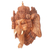 Wood mask, 'Joyful Ganesha' - Hand Carved Suar and Crocodile Wood Ganesha Mask (image 2d) thumbail