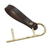 Brass no-touch tool, 'Explorer' - Brass No Touch Tool with Leather Lanyard (image 2d) thumbail