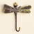 Bronze wall hook, 'Golden Dragonfly' - Hand Cast Bronze Dragonfly Wall Hook thumbail