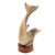 Wood statuette, 'Beautiful Dolphin' - Hibiscus Wood Dolphin Statuette