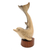 Wood statuette, 'Beautiful Dolphin' - Hibiscus Wood Dolphin Statuette (image 2d) thumbail