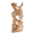 Estatuilla de madera - Estatuilla de madera de cocodrilo tallada a mano.