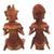 Wood sculptures, 'Balinese Duo' (pair) - Hand Carved Suar Wood Balinese Couple Sculptures (Pair) (image 2d) thumbail