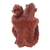 Suar wood statuette, 'My Brother' - Artisan Made Suar Wood Monkey Statuette (image 2c) thumbail