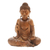 Wood sculpture, 'Karana Buddha' - Hand Carved Suar Wood Buddha Sculpture thumbail