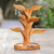 Wood jewelry stand, 'Reserved Tree' - Hand Carved Wood Tree Jewelry Stand thumbail