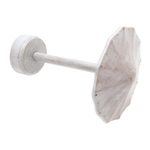 Wood jewelry holder, 'White Umbrella' - Hand Painted Jempinis Wood Jewelry Holder