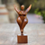 Wood sculpture, 'Curvy and Happy' - Hand Carved Suar Wood Sculpture of the Female Form (image 2) thumbail