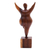 Wood sculpture, 'Curvy and Happy' - Hand Carved Suar Wood Sculpture of the Female Form (image 2d) thumbail