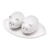 Ceramic salt and pepper set, 'Portly Pigs in White' - Matte White Ceramic Pig Salt and Pepper Shakers with Tray (image 2c) thumbail