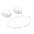 Ceramic salt and pepper set, 'Portly Pigs in White' - Matte White Ceramic Pig Salt and Pepper Shakers with Tray (image 2d) thumbail