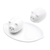 Ceramic salt and pepper set, 'Portly Pigs in White' - Matte White Ceramic Pig Salt and Pepper Shakers with Tray (image 2e) thumbail