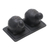 Ceramic salt and pepper set, 'Tortoise Friends in Black' - Matte Black Ceramic Turtle Salt and Pepper Shakers with Tray (image 2a) thumbail