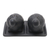 Ceramic salt and pepper set, 'Tortoise Friends in Black' - Matte Black Ceramic Turtle Salt and Pepper Shakers with Tray (image 2d) thumbail