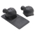 Ceramic salt and pepper set, 'Tortoise Friends in Black' - Matte Black Ceramic Turtle Salt and Pepper Shakers with Tray (image 2e) thumbail