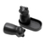 Ceramic salt and pepper set, 'Fanciful Frogs in Black' - Matte Black Ceramic Frog Salt and Pepper Shakers with Tray (image 2e) thumbail