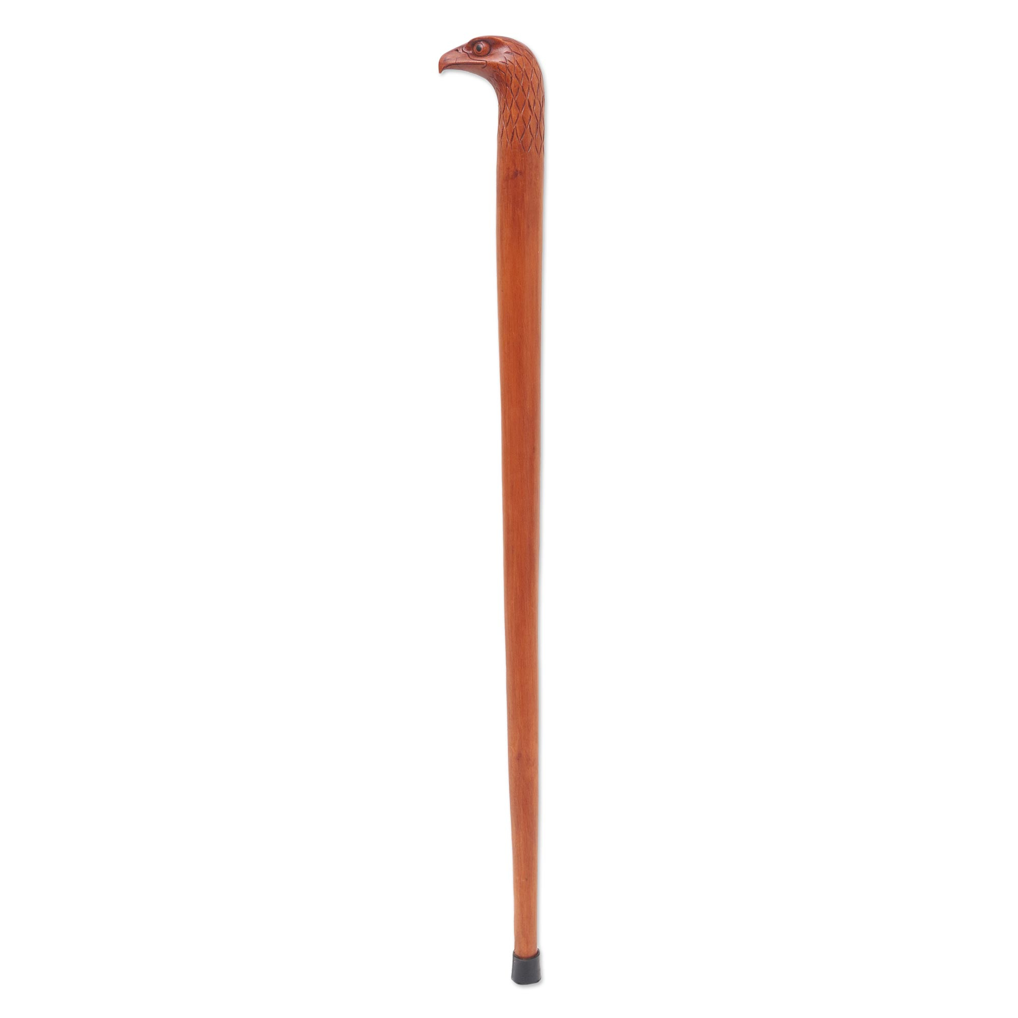 Handmade Mahogany Wood Eagle Walking Stick - Eagle Head | NOVICA