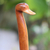 Mahogany wood walking stick, 'Duck Head' - Hand Carved Mahogany Wood Duck Walking Stick (image 2b) thumbail