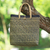 Natural fiber tote bag, 'Night Aura' - Woven Natural Fiber Tote Bag from Bali