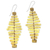 Brass dangle earrings, 'Horizontal Bars in Yellow' - Balinese Brass Dangle Earrings on Stainless Steel Hooks