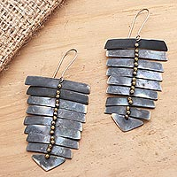 Featured review for Brass dangle earrings, Graduated Bars