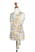 Rayon wrap blouse, 'Spring Leaves' - Screen Printed Sleeveless Rayon Wrap Blouse
