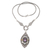 Gold-accented multi-gemstone pendant necklace, 'Purple Light' - Gold-Accented Amethyst and Blue Topaz Pendant Necklace