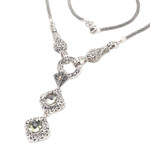 Gold-accented prasiolite pendant necklace, 'Pale Green Light' - Gold-Accented Prasiolite Pendant Necklace from Bali