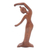 Wood statuette, 'Dancing for Eternity' - Handmade Suar Wood Statuette from Bali