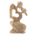 Holzstatuette, 'Ideales Paar' - Handgeschnitzte romantische Hibiskus-Holzstatuette