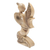Wood statuette, 'Tender Heart' - Heart-Themed Hibiscus Wood Statuette from Bali