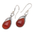 Carnelian dangle earrings, 'Glowing Fire' - Carnelian and Sterling Silver Dangle Earrings (image 2b) thumbail
