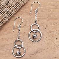 Featured review for Sterling silver dangle earrings, Better Together