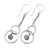 Sterling silver dangle earrings, 'Better Together' - Hammered Finish Sterling Silver Dangle Earrings (image 2c) thumbail